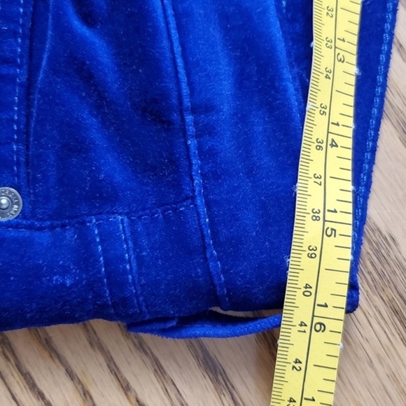 For all mankind Butt-flattering velvet Purple Blue pants 29 waist Leg 30.5 - Picture 2 of 5